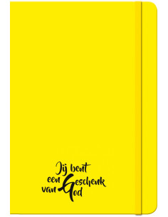 Schrijfboekje geel geschenk...