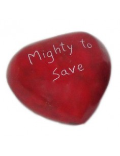 Steen hartvormig rood 4 cm...