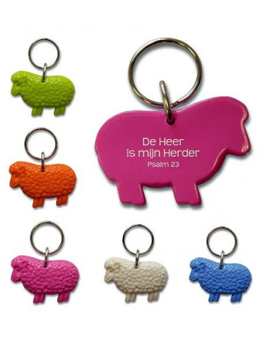 Sleutelhanger schaap de Heer is mijn Her