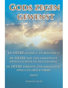 Gods zegen gewenst
