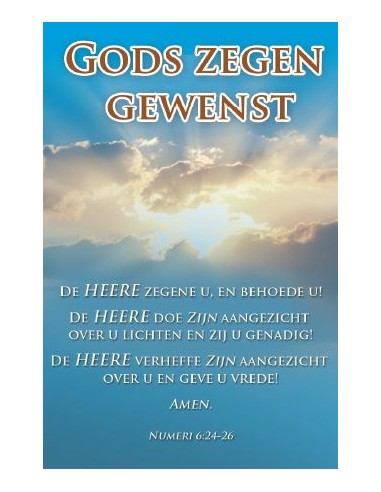 Gods zegen gewenst