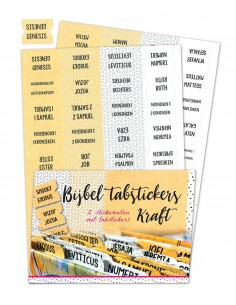 Bijbel tabstickers kraft