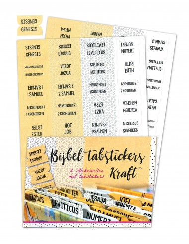 Bijbel tabstickers kraft