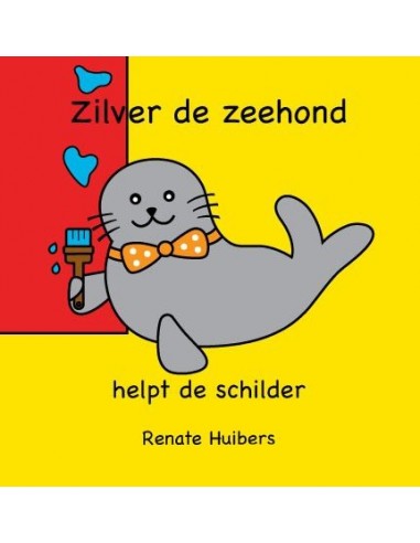 Zilver de zeehond helpt de schilder