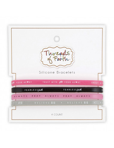 Silicone bracelets trust fearless pray b