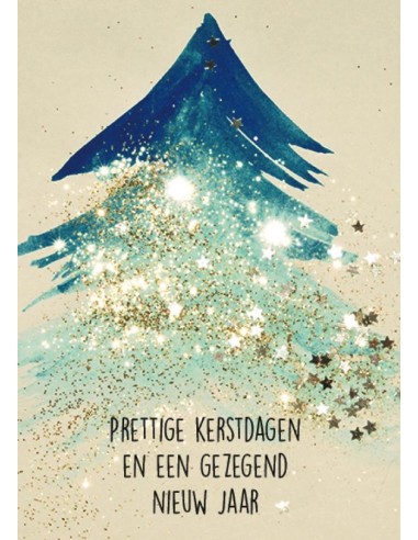 Prettige kerstdagen - glitterboom