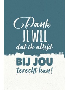 Wenskaart dank je wel dat...