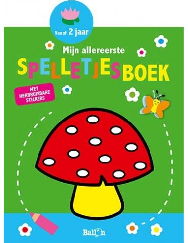 Spelletjesboek groen met stickers 2+