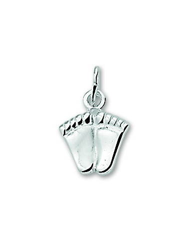 Silver pendant tiny babyfeet