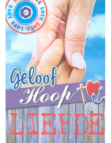 Schrijfblok A6 geloof hoop liefde