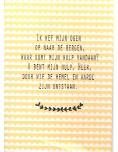 Wenskaart Ik hef mijn ogen...