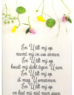 Wenskaart En U tilt mij op,...