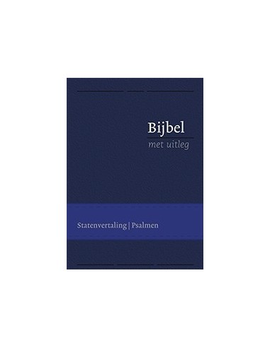 Bijbel met uitleg flex. blauw 140x198mm