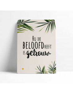 Hij die beloofd heeft