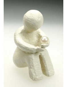 Beeld parel 10cm ivoor