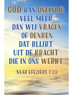 God kan oneindig veel meer