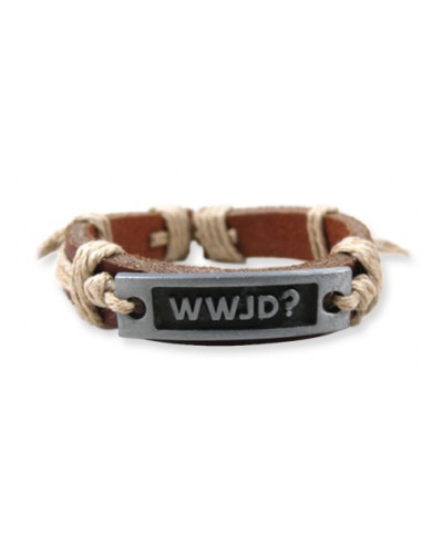 Leather bracelet wwjd