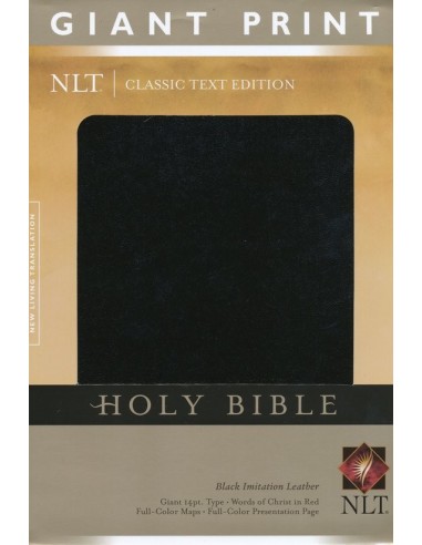NLT giant print bible black imitation le