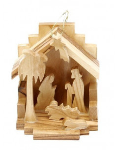 Kribbe olijfhout 7x8cm