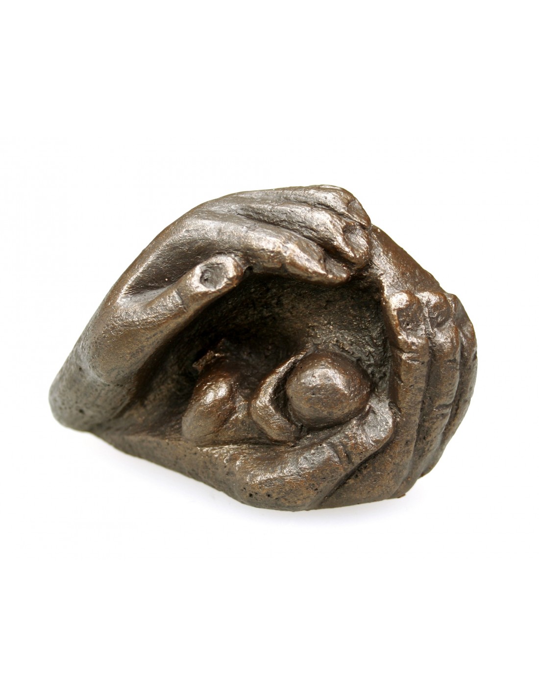 Beroep Kilauea Mountain Gebakjes Beeld Baby in 2 handen 10cm brons