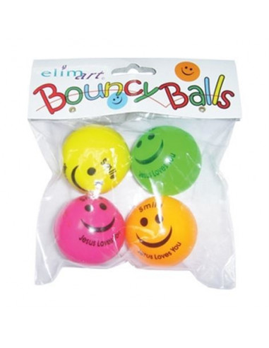 Bouncingballs Smile Jesus Loves you 4 st