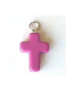 Bedel kruis natuursteen roze