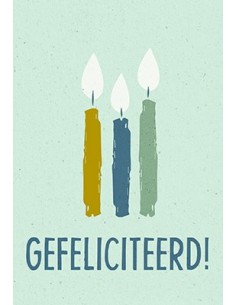 Wenskaart gefeliciteerd