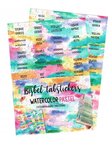 Bijbel tabstickers Watercolor Pastel