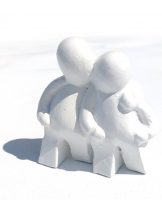 Beeld  7a mijn wereld 7cm wit