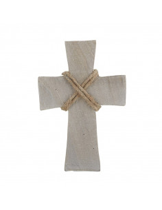 Small wood cross gray finish