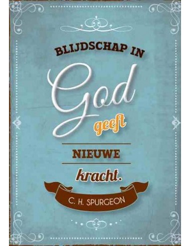 Pbk blijdschap in God geeft...