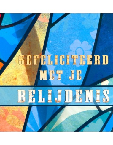 Ek vierkant belyd zt glas in lood