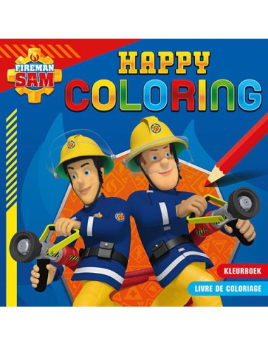 Brandweerman sam happy coloring
