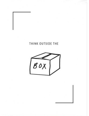 Think outside the box  zwart/wit