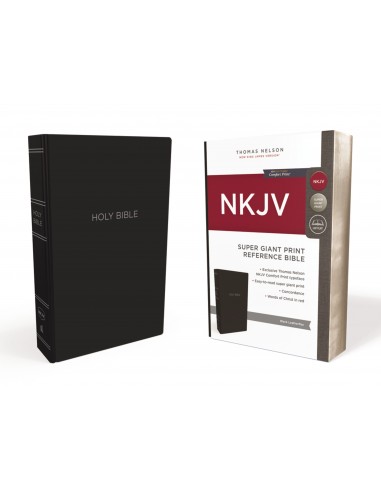 NKJV Super GP Ref. Bible Black Leatherlo