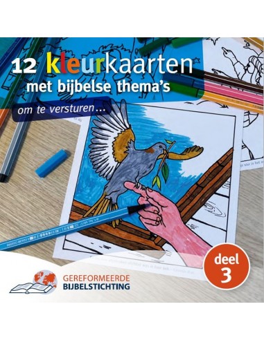 12 kleurkaarten dl3 met bijbelse thema s