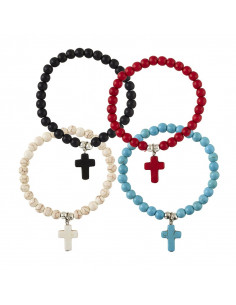 Bracelet cross stone