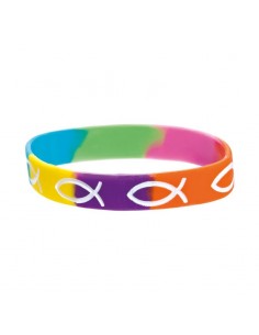 Armband vis regenboog rubber