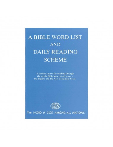 Bible word list and daily reading scheme