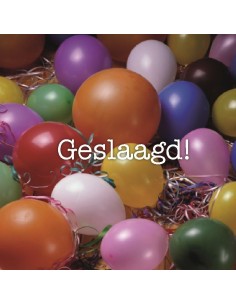Kaart geslaagd ballonnen