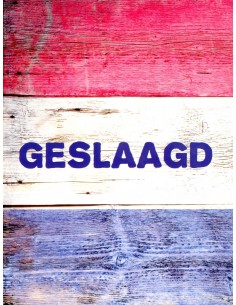 Kaart geslaagd rood wit blauw
