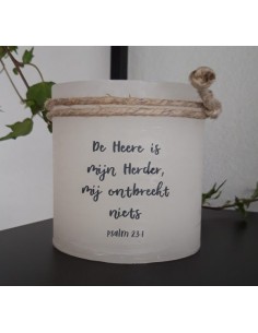 Windlicht S  De Heere is...