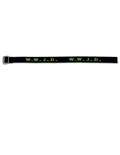 Armband WWJD Zwart/Neon Groen
