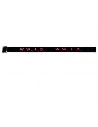 Armband WWJD Zwart/Neon Pink