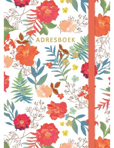 Adresboek (klein) - Flowers