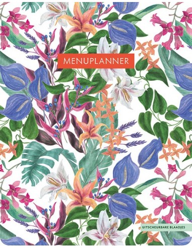 Menuplanner - tropical flowers