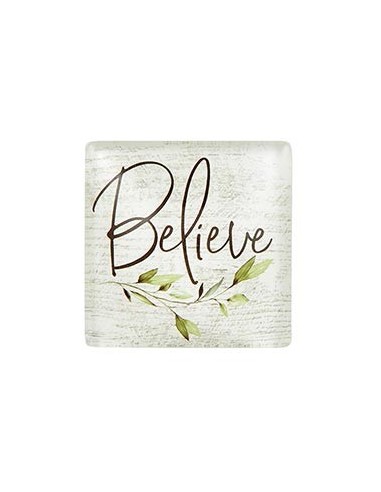 Glass Magnet Believe