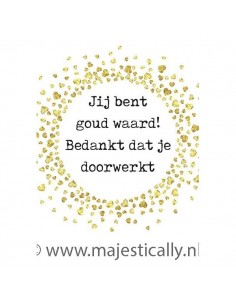 Bedankt dat je doorwerkt