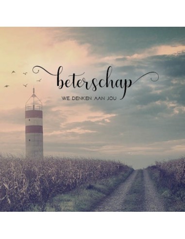 Kaart beterschap we denken aan je
