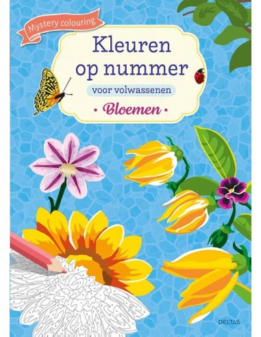 Kleuren op nummer voor volwassenen bloem